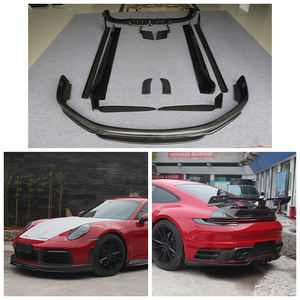 Kit de carrosserie en fibre de carbone humide pour <span class=keywords><strong>Porsche</strong></span> 911 992 <span class=keywords><strong>TechArt</strong></span>, années 2019-2025, neuf, comprenant un spoiler avant, un spoiler arrière, des jupes latérales et un spoiler arrière. - Product Image 1