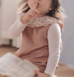 Personnalisé <span class=keywords><strong>Crochet</strong></span> Tricot Nouveau-Né Bébé Fille Pull Vintage Bio Coton Enfants Pointelle <span class=keywords><strong>Crochet</strong></span> Tricot Enfants Filles Pull Nouveau-Né - Product Image 5