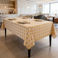 Nappe de table en PVC à motif floral de Dubaï de 137 cm - Durable et imperméable