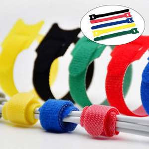 Correas de sujeción personalizadas con logo impreso, de doble cara, tipo gancho y bucle, reutilizables, ecológicas, lavables, autoadhesivas y ajustables para - Product Image 1