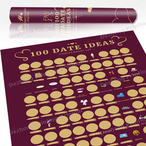 <span class=keywords><strong>Affiche</strong></span> à <span class=keywords><strong>gratter</strong></span> et livre « 100 rendez-vous » – Liste de souhaits pour couples, cadeau idéal pour une soirée romantique, avec papier offset - Product Image 6
