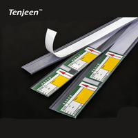 Étiquette de prix en PVC transparent, clip en plastique, étiquette de prix en PVC transparent, bande de données, étiquette de prix, porte-étiquette