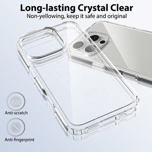 Funda Transparente para Teléfono con Protección de Pantalla y Lente Anticaída y Antiamarilleo para iPhone 13 14 12 Mini 7 15 16 17 Plus 11 PRO XR XS MAX - Product Image 1