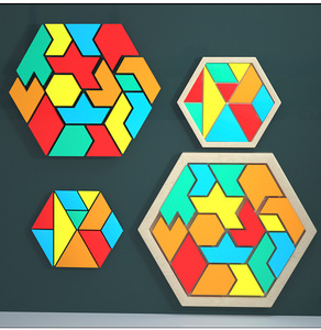 DIY كريستال الايبوكسي العفن مسدس Tangram لغز منزل الديكور مجوهرات قالب من السيليكون - Product Image 5
