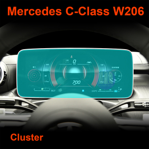 Pour Mercedes Benz Classe C C260 C200 W205 W206 2019 2025 Film de protection en verre trempé pour tableau de bord et écran multimédia central - Product Image 5