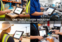 Tableta Robusta Android 13 de 10.1 Pulgadas, Tableta Industrial IP67 con NFC, UHF, RFID, Código de Barras 2D, Táctil para Uso con Guantes, 64GB, 128GB, 256GB Opcionales