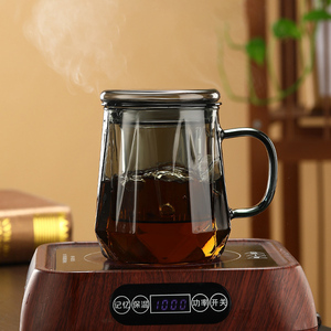 <span class=keywords><strong>Mug</strong></span> <span class=keywords><strong>à</strong></span> café moderne en verre borosilicate résistant aux chocs thermiques avec infuseur <span class=keywords><strong>à</strong></span> thé intégré, écologique, option multicolore - Product Image 5