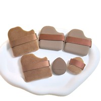 Nouvelle Poudre de Chocolat Goutte d'Eau Haute Qualité, Poudre de Miel Douce et Hypoallergénique, Ensemble de Houppettes à Poudre Sèche en Velours