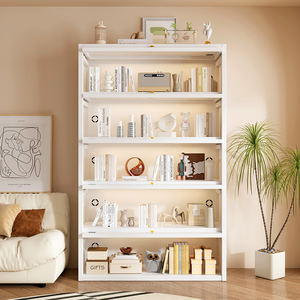 Libreria in metallo dal Design moderno per uso domestico-libreria in piedi a prova di polvere per uffici e salotti - Product Image 1