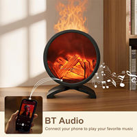 Diffuseur d'aromathérapie ultrasonique, humidificateur, flamme de cheminée LED, télécommande, haut-parleur, alimentation USB, capacité de 200 ml, usage domestique