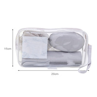 JOYSUN - Bolsa de Maquillaje Impermeable al por Mayor, Bolsa de Aseo Transparente de PVC para Viaje, Bolsa de Cosméticos de Plástico para Mujer