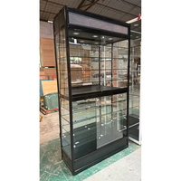 Vitrine en verre trempé de haute qualité, durable, facile à nettoyer, écologique, mobile, verrouillable, avec éclairage LED et écran LED pour boutique de tabac