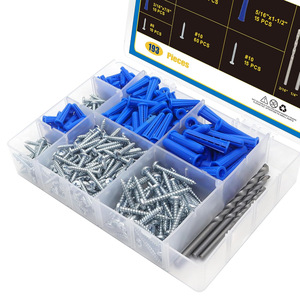 Conical Concrete Wall Anchors And Screws Kit 193 Pieces Imperial Size For Masonry Installation - Product Image 2