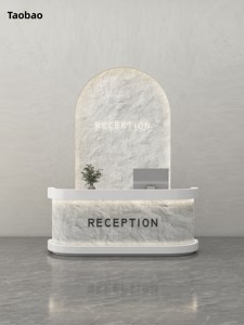 Bureau de réception moderne de luxe pour salon de beauté Bureau de caisse pour établissement de formation en danse et vêtements pour femmes en bois - Product Image 6