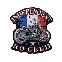 Manteau de moto grande taille avec broderies au dos, écussons indépendants, badges pour motards, accessoires de vêtements, décoration