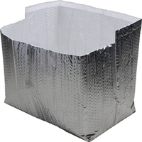 Sacs isolés de doublure de boîte d'aluminium de double bulle de conception industrielle pour la forme de feuille de la livraison de pharmacie