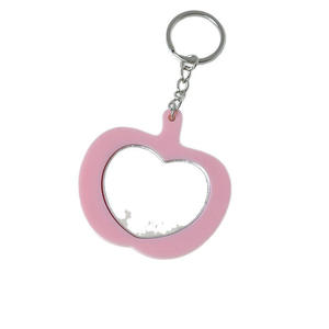 <span class=keywords><strong>Porte</strong></span>-clés miroir Liwu Apple, sensation haut de gamme, solide, coloré, portable, accessoire de sac, miroir de maquillage mignon - Product Image 2