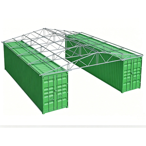 Heavy Duty Outdoor Container Shelter Sturdy Structure Industrial Storage Carport <b>Tent</b> Color steel tile container roof Warehouse - Product Image 2