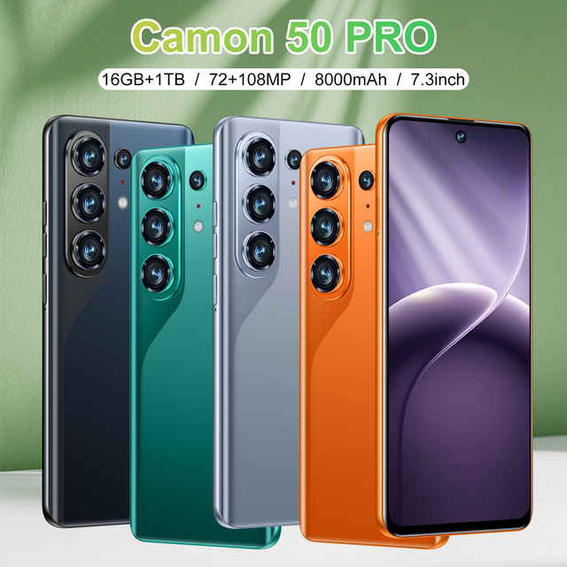2026 Hot Selling 5g Smartphone Camon 50 Pro 512GB Dual Sim Original Android15 Unlocked Phone 16GB RAM 1TB ROM Mobile Phone