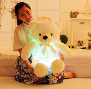 En Stock, muñeco de Compañía con brillo nocturno suave, oso de peluche, oso de peluche con luz Led - Product Image 2