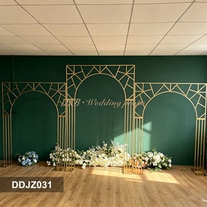 DKB New Arrival Professional Modern Metal Arched <b>Mirrors</b> Set Green Wall Decorative Standalone <b>Panels</b> Interior Design Wedding - Product Image 3