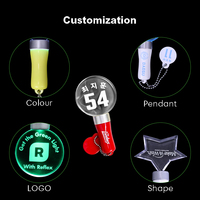 Mini bâton lumineux LED en forme de cœur, texte personnalisé, bâton lumineux en acrylique, porte-clés, promotion, cadeaux de fête