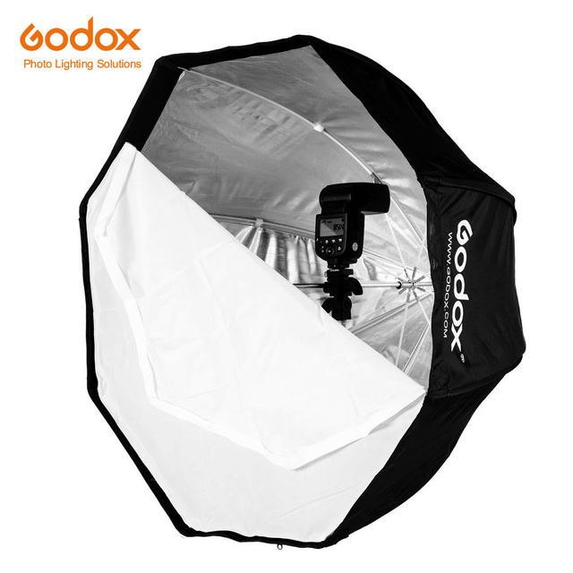Godox 47in Portable Studio Photography Lighting Octagon Reflector 120cm Umbrella Softbox for Speedlight Flash