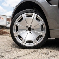Jante en alliage forgé multi-rayons argent poli, 5 trous, classique, pour voiture VIP, berline de luxe, modification rétro