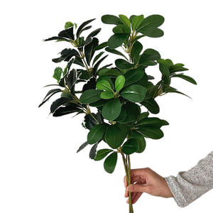 Feuilles artificielles de Ficus Microcarpa 72 cm vertes, haute simulation, décoration intérieure - Product Image 5
