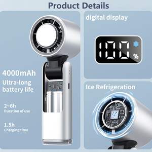 พัดลมมือถือขนาดเล็กความเร็วสูง<span class=keywords><strong>2025</strong></span>พัดลมระบายความร้อนด้วยความเย็นแบบชาร์จไฟได้ปรับเกียร์100พัดลมพกพาขนาดเล็กแบบชาร์จไฟได้ - Product Image 5