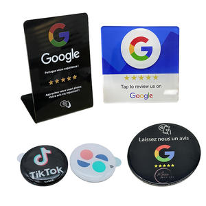 레스토랑 메뉴에 대한 사용자 정의 아크릴 PVC NFC 테이블 스탠드 디스플레이 Google 검토 QR 코드 검토 Linkedin의 디스플레이 랙 - Product Image 4