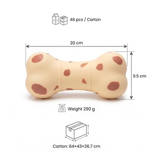 Jouet Squishy Os de Chien 20cm Grand Tacheté Anti-Stress Sensoriel à Mâcher pour Chiots Vente en Gros - Product Image 2