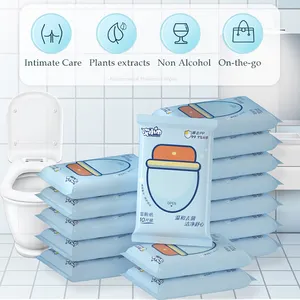 Tùy Chỉnh Flushable Khăn Lau Ướt 10Pcs Gói Nhỏ Dùng Một Lần Ướt Giấy Vệ Sinh Phân Hủy Sinh Học Làm Sạch Ướt Khăn Lau - Product Image 4