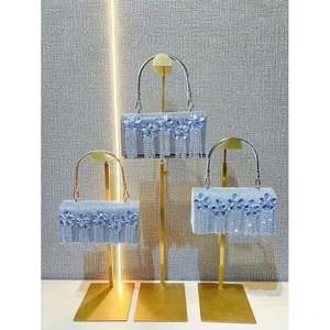 水钻钱包闪亮包银色钻石钱包女式升级晚宴舞会水钻手提包流浪汉包 - Product Image 3