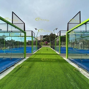 Pista de Pádel Profesional de Alta Calidad Exito con Techo Eléctrico y Césped Artificial, Pista de Tenis de Pádel Panorámica Interior - Product Image 3