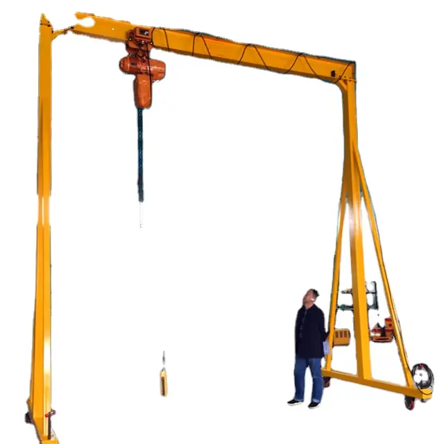 Gudang kecil digunakan portabel MINI MOBILE ADJUSTABLE mengangkat GANTRY CRANE