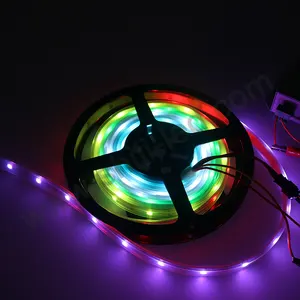 Bande <span class=keywords><strong>LED</strong></span> à pixels RVB adressables WS2811 WS2812b SK6812 5V pour la décoration d'événements - Product Image 1