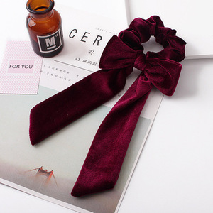 Fatti a mano di velluto a buon mercato dei <span class=keywords><strong>capelli</strong></span> scrunchie cravatte per le ragazze e le donne - Product Image 2