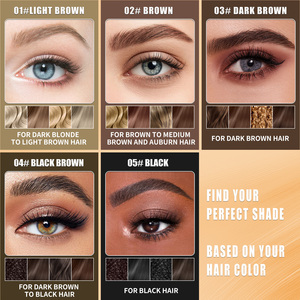 Hot Selling 4 Fork 2 in 1 Waterproof Sweatproof Quick-Drying Eyebrow Pen and Eyebrow <b>Gel</b> 5 Colors Choose-Eyebrow Enhancers <b>Kit</b> - Product Image 4