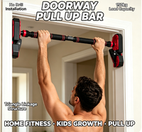 Barre horizontale murale pour intérieur, équipement de fitness à domicile, appareil de traction en acier épaissi, installation sans perçage