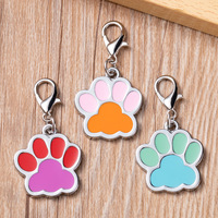 Pendentif personnalisé gravé au laser avec empreinte de patte de chien, étiquette d'identification pour animal de compagnie, porte-clés, accessoires pour collier de chien