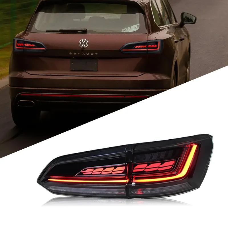 Luz traseira do carro para VW Luzes Troneiras Montagem Touareg 2019-2023 LED Sequencial Turn Lights Destaque de Freio Reverso