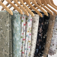 Hijab carré imprimé floral, léger, respirant, résistant aux plis, pour femmes musulmanes, châle quotidien