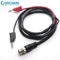 Cable Coaxial Blindado BNC Macho a Doble Conector Banana con Conductor de Cobre Puro y Revestimiento de Nylon PVC para Osciloscopio