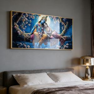 Peinture murale islamique personnalisée de luxe en gros, impression HD, décoration murale pour salon, art mural en porcelaine de cristal - Product Image 4