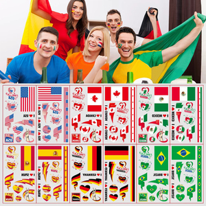 Adesivi Temporanei per Tatuaggi con Bandiere Nazionali Personalizzate per Partite di <span class=keywords><strong>Calcio</strong></span> USA 2026, Impermeabili - Product Image 1
