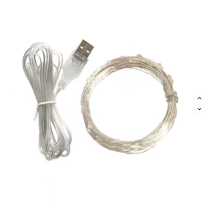 Guirnalda <span class=keywords><strong>de</strong></span> <span class=keywords><strong>Luces</strong></span> LED <span class=keywords><strong>de</strong></span> Alambre <span class=keywords><strong>de</strong></span> Cobre, <span class=keywords><strong>Luces</strong></span> <span class=keywords><strong>de</strong></span> Cadena LED Alimentadas por USB, Lámpara <span class=keywords><strong>de</strong></span> Exterior para Fiestas, Guirnalda <span class=keywords><strong>de</strong></span> <span class=keywords><strong>Luces</strong></span> Decorativas <span class=keywords><strong>con</strong></span> Control Remoto - Product Image 2