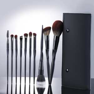 Juego <span class=keywords><strong>de</strong></span> 14 <span class=keywords><strong>brochas</strong></span> <span class=keywords><strong>de</strong></span> <span class=keywords><strong>maquillaje</strong></span> negras <span class=keywords><strong>de</strong></span> clase alta, juego completo <span class=keywords><strong>de</strong></span> <span class=keywords><strong>brochas</strong></span> correctoras <span class=keywords><strong>de</strong></span> base <span class=keywords><strong>para</strong></span> labios y sombras <span class=keywords><strong>de</strong></span> ojos con bolsa <span class=keywords><strong>de</strong></span> cosméticos <span class=keywords><strong>para</strong></span> viajes - Product Image 1