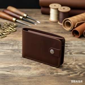 กระเป๋าสตางค์แบบพับสองตอน วินเทจ ป้องกัน RFID  ใส่เหรียญได้ ดีไซน์เรโทร เรียบง่าย พกพาสะดวก พร้อมที่หนีบเงิน  บุด้วยไนลอน สำหรับผู้ชาย - Product Image 3