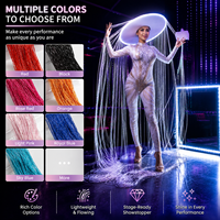 LiqVis Exotic Elegance Festival Performance Costume lumineux LED personnalisé et élégant avec chapeau à franges pour soirée cocktail